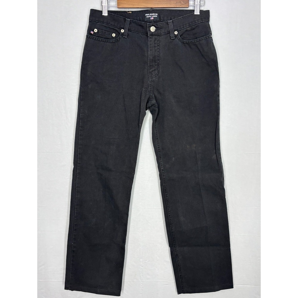 Polo Jeans Co. Saturday Jeans Womens Black Denim Straight 5-Pocket 4X30 Vintage